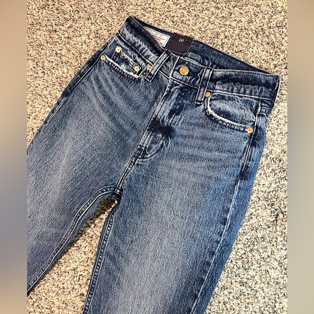 Gap women jeans size 25 p Cheeky straight sky high Jeans NWT casual cute